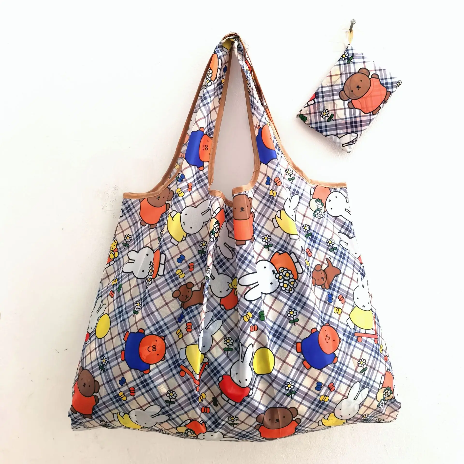 미피 토끼 친환경 접이식 쇼핑백, 대용량, 방수, 내구 - Tote Bag Beach 리뷰 및 가격